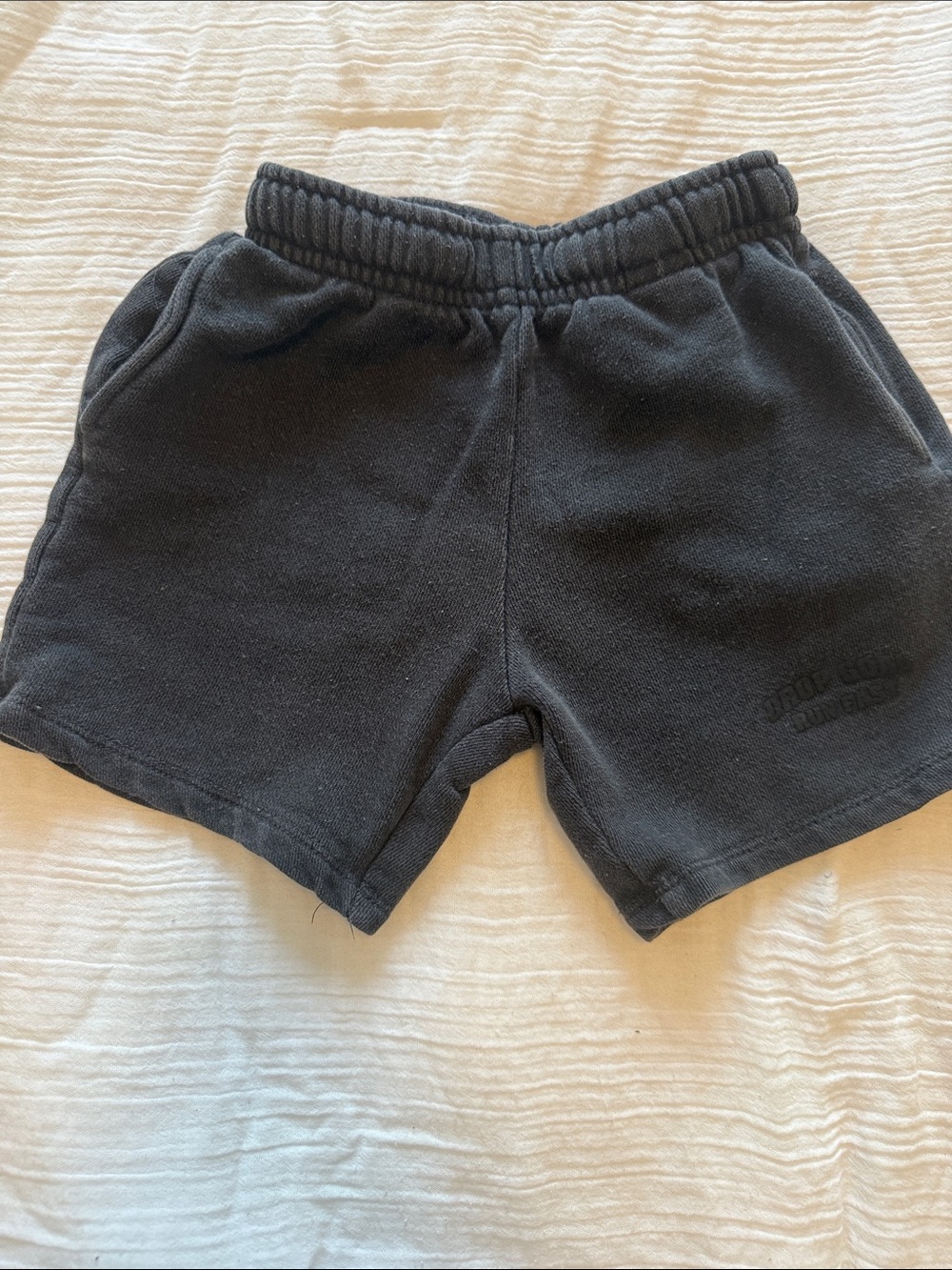 Zara size 6 Kids Black Cotton Elastic-Waist Shorts